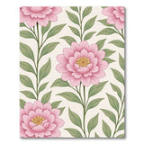Pink Peony Vintage Pink Peony Floral Area Rug