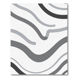Wavy Gray Abstract Area Rug