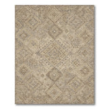 Beige Distressed Diamond Vintage Area Rug