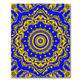 Royal Blue Golden Mandala Area Rug