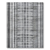 Black and White Bold Black White Striped Woven Rug