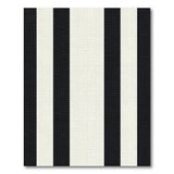 Bold Black White Striped Geometric Rug