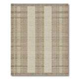 Beige Striped Woven Seagrass Area Rug