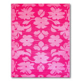 Vibrant Pink Floral Area Rug