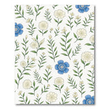 White Chamomile Blue Cornflower Floral Area Rug