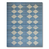 Blue Diamond Geometric Woven Area Rug