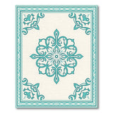 Intricate Teal Medallion Area Rug