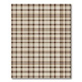 Tan Brown Plaid Check Area Rug