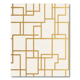 Geometric Modern Gold Geometric Lattice Area Rug