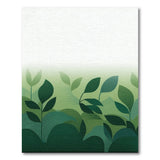 Layered Green Leaves Abstract Area Rug