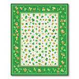 Shamrock Scatter Green and Gold Area Rug