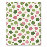 Whimsical Green Pink Abstract Splatter Area Rug