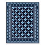 Blue Diamond Floral Persian Area Rug