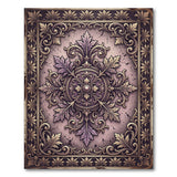 Ornate Purple Medallion Distressed Area Rug