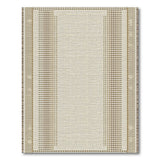 Beige Geometric Lattice Border Area Rug