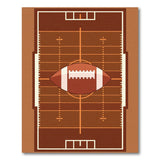 Brown and Tan Football Field Area Rug