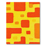 Vibrant Yellow Orange Geometric Shag Rug