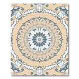 Beige Mandala Floral Area Rug