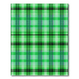 Vibrant Green Black Plaid Geometric Modern Area Rug