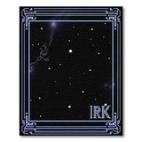 Cosmic Starry Sky Rug with Ornate Blue Frame