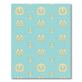 Regal Teal Gold Crown Dragon Crest Area Rug