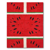 Watermelon Slice Grid Area Rug