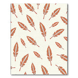 Burnt Orange Feather Scatter Boho Area Rug