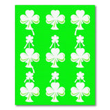 Green Vibrant Green Shamrock Clover Area Rug