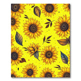 Yellow Vibrant Sunflower Yellow Area Rug