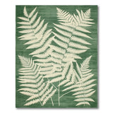 Emerald Fern Leaf Area Rug