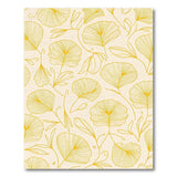 Golden Ginkgo Leaf Pattern Area Rug