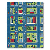 Multi-color and Patterns Vibrant City Grid Blueprint Area Rug