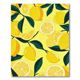 Sunny Lemon Slice Fruit Pattern Area Rug