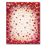 ODIKA Washable Heart Confetti Festive Area Rug - Non-Slip, Low Pile, Pet & Kid Friendly