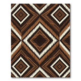 Southwestern Brown Diamond Geometric Rug