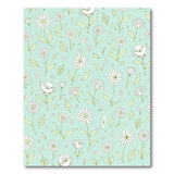 Whimsical Mint Green Daisy Floral Rug