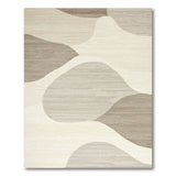 Abstract Area Beige and Neutral Beige Abstract Organic Shapes Area Rug