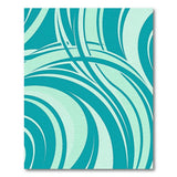 Swirling Teal Wave Abstract Area Rug