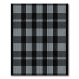 Bold Black Grey Checkered Area Rug