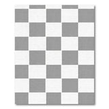 Textured Gray Grid Geometric Area Rug