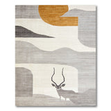Geometric Kudu Sunset Abstract Area Rug