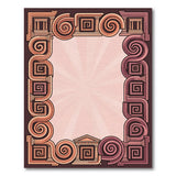 Greek Temple Meander Border Rug