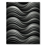 Grey Modern Gray Wave Abstract Area Rug
