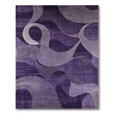 Purple Abstract Wave Abstract Area Rug
