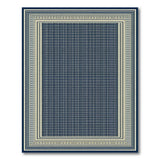 Navy Blue Intricate Script Persian Area Rug