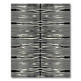 Geometric Modern Wavy Black White Geometric Area Rug