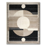 Modern Geometric Crescent Abstract Rug