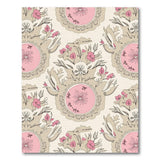 Pink Floral Medallion Vintage Rug