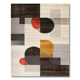 Modern Geometric Circles Multi-Color Area Rug