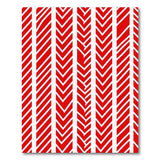Bold Red Chevron Stripe Area Rug
